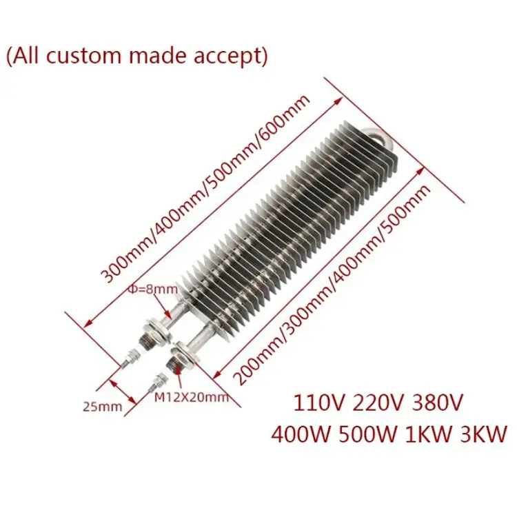 Spiral Fin Heater Element — finned heater 3 12