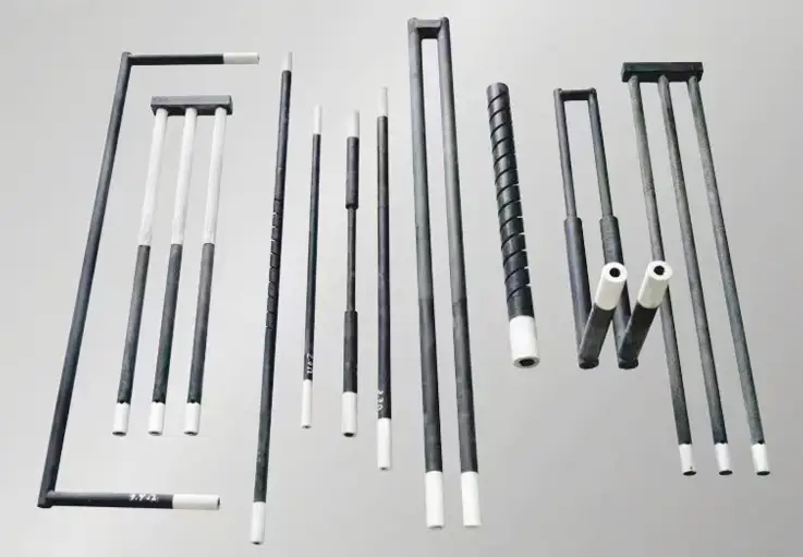 Silicon Carbide Heating Rod — cheap price industrial electric 1600c single double spiral sic rod silicone carbide heating element for Muffle Furnace 1