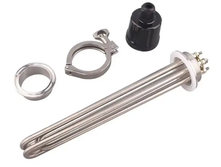Brewing Heating Element — 3kw 4.5KW 6KW 9KW 220v 380v electric resistance tubular water Tri clamp immersion Heating Element for brewing 2