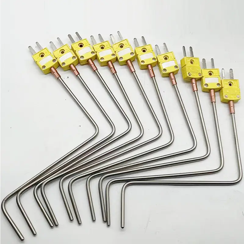 Yellow Mini K Type Thermocouple Connector Plug — Industrial 2 Pin Socket Connector Male Type k Mini Thermocouple Female Plug 4