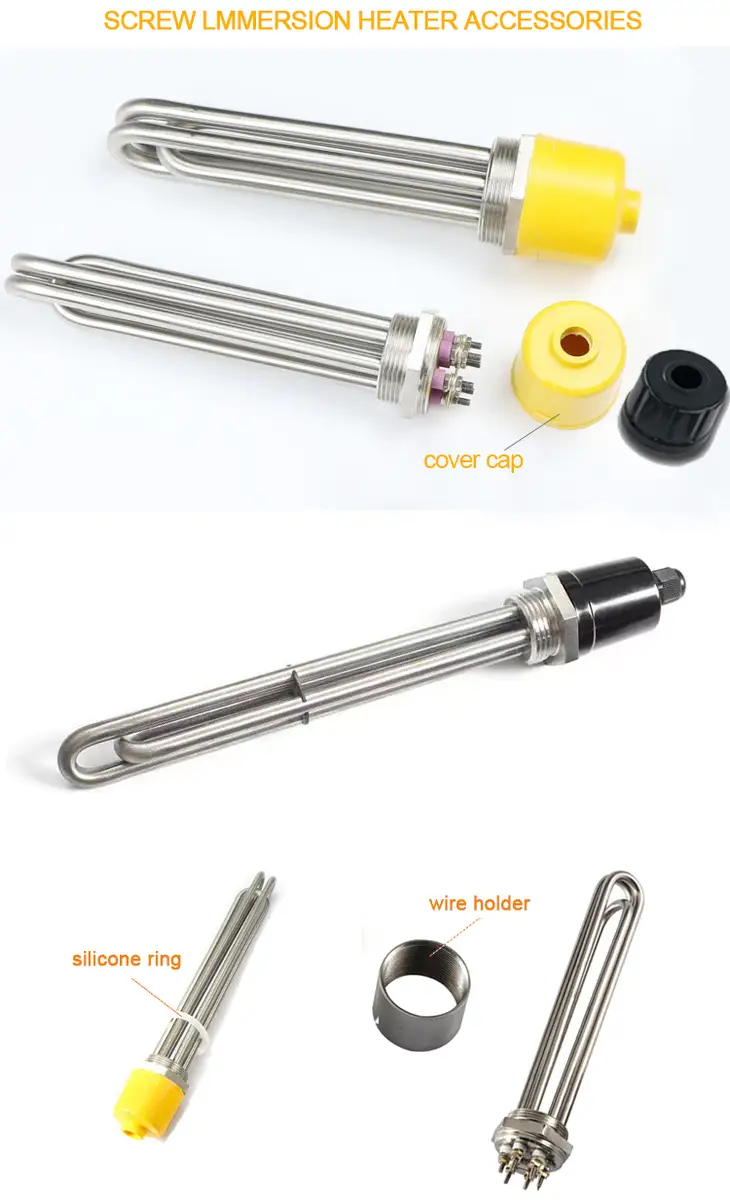 immersion heater boiler — 3kw/6kw/9kw/12kw/15kw Electric Industrial tubular immersion water heater for Liquid heating element 3