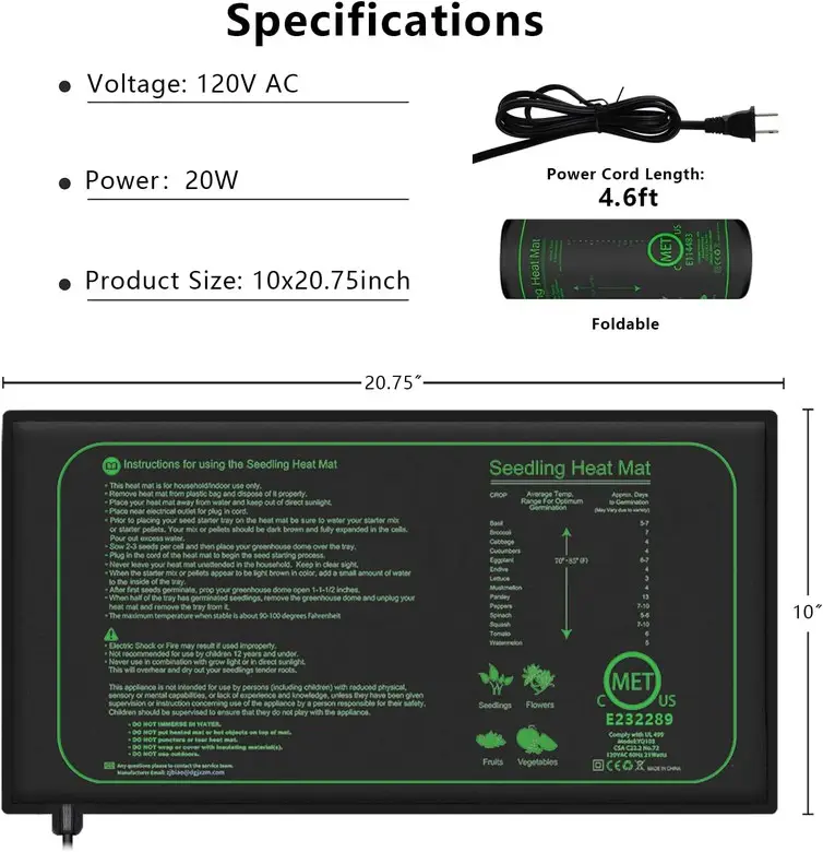 Heating Mat For Seeds — 71gSYWvRUGLACSL1500 7
