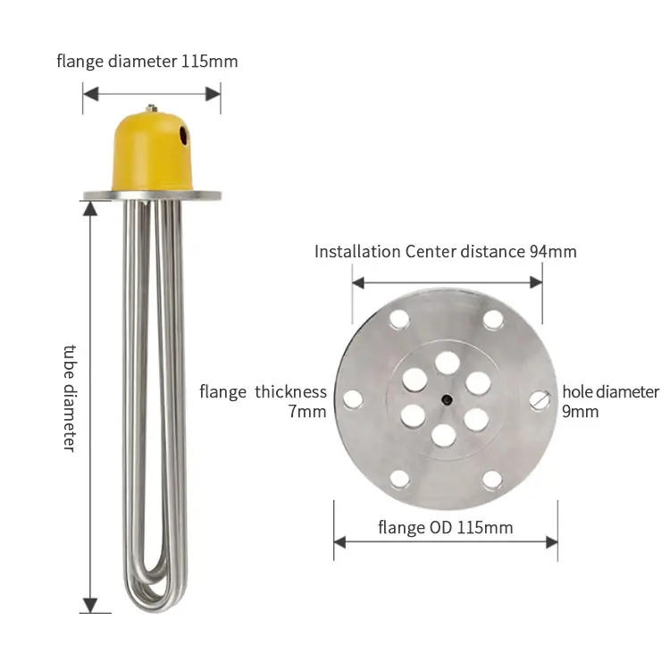 Flange Tubular Heater — flange heat tube 4
