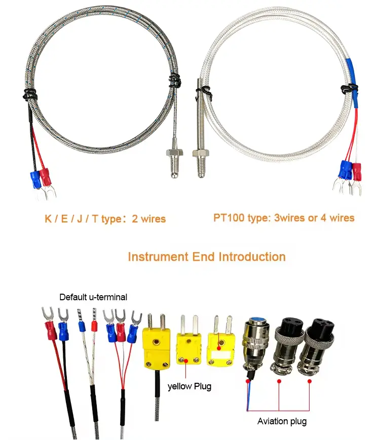 Thermo Couple Type M6 — OEM ODM industrial M8 rtd E J K type high temperature sensor thermocouple m6 screw 5