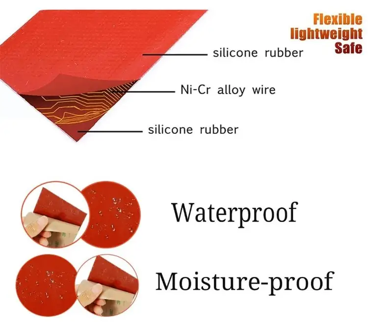 Flexible Silicone Heating Pad Element — product detail 4