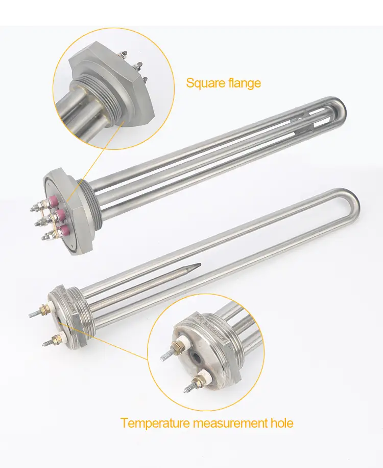 immersion heater boiler — 3kw/6kw/9kw/12kw/15kw Electric Industrial tubular immersion water heater for Liquid heating element 5