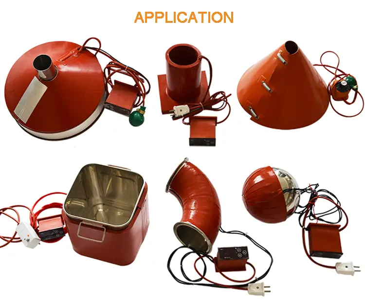 Flexible Silicone Heating Pad Element — custom 12v 24v 110v 220v industrial electric flexible pad element heating silicone heater price 8