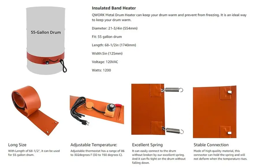 Silicon Drum Heater 1000w — product detail 4