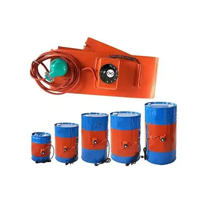 Electric 1200w 55 Gallon 200 Litre Silicone Rubber Oil Drum Heating Jacket — gallery image 6