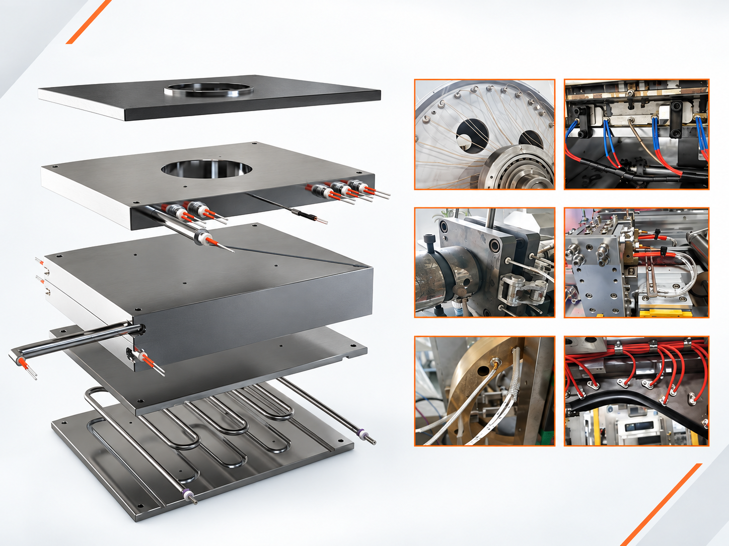 Custom industrial heating plate assembly and application projects